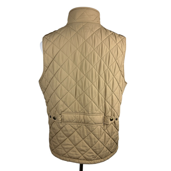 Lauren Ralph Lauren Quilted Vest Tan Zip Ribbed Sides Puffer Womens Plus Size 2X - Picture 15 of 16